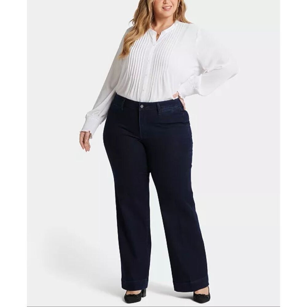 NYDJ Teresa Trouser Jeans Burbank Dark Enzyme Wash 14W